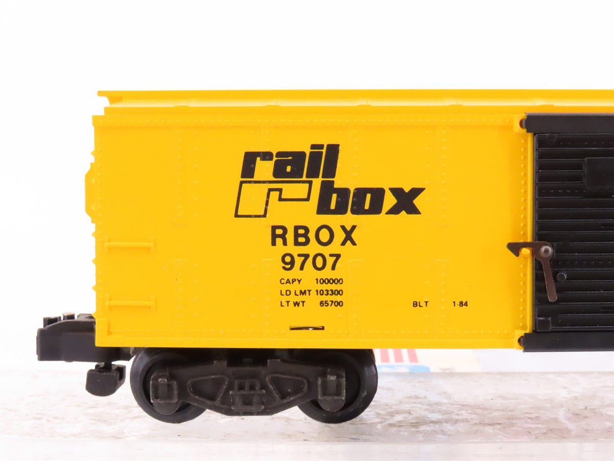 S Scale American Flyer 4-9707 RBOX Railbox 40&#39; Boxcar #9707