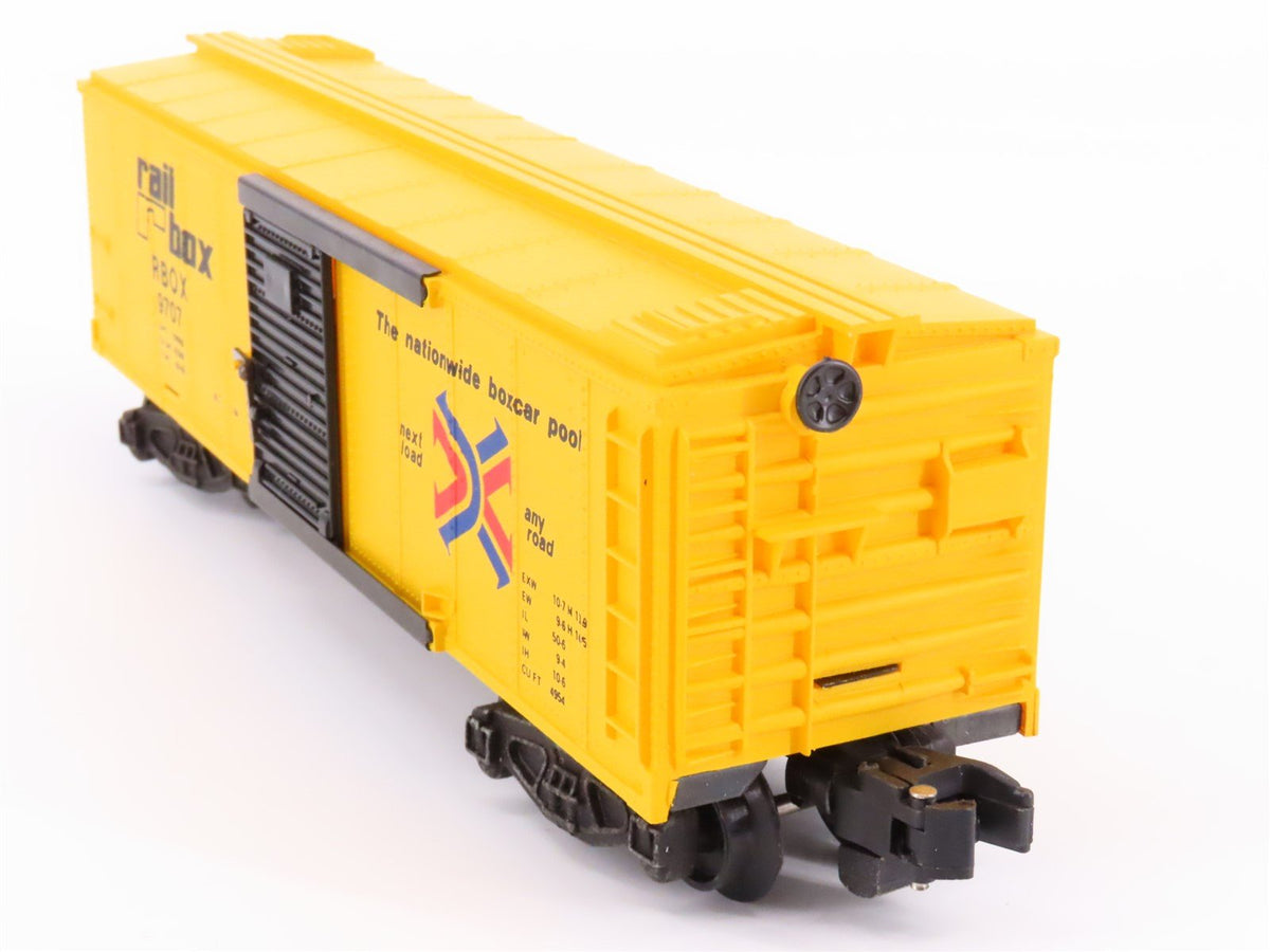 S Scale American Flyer 4-9707 RBOX Railbox 40&#39; Boxcar #9707