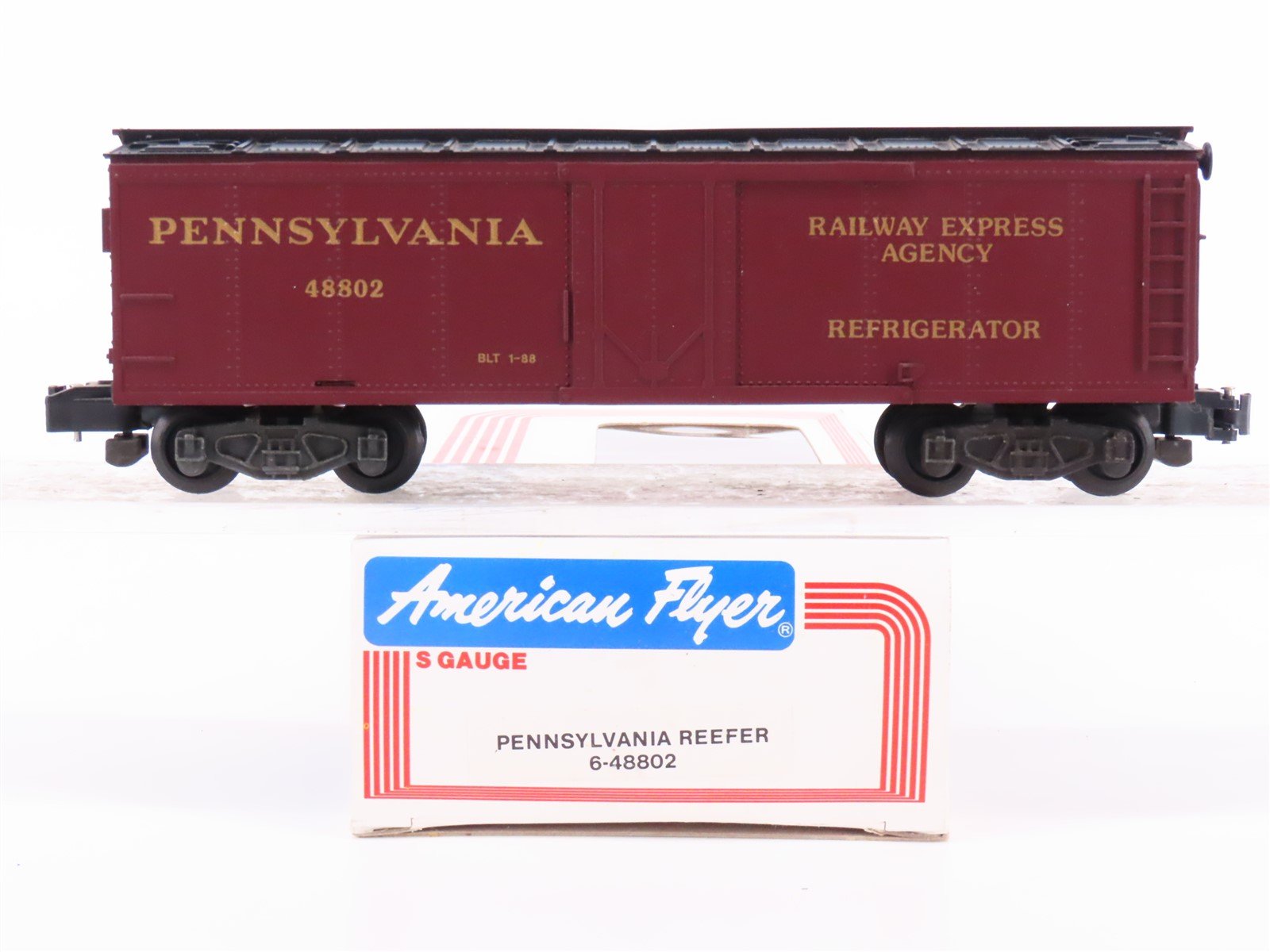 S Scale American Flyer 6-48802 PRR Pennsylvania Reefer Car #48802