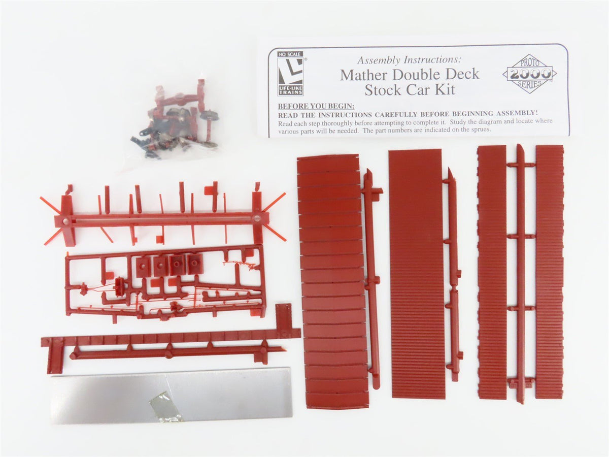 LOT of 6 HO Scale PROTO 2000 Kits CB&amp;Q/B&amp;O/ACY/GM&amp;O 40&#39; Double Deck Stock Cars