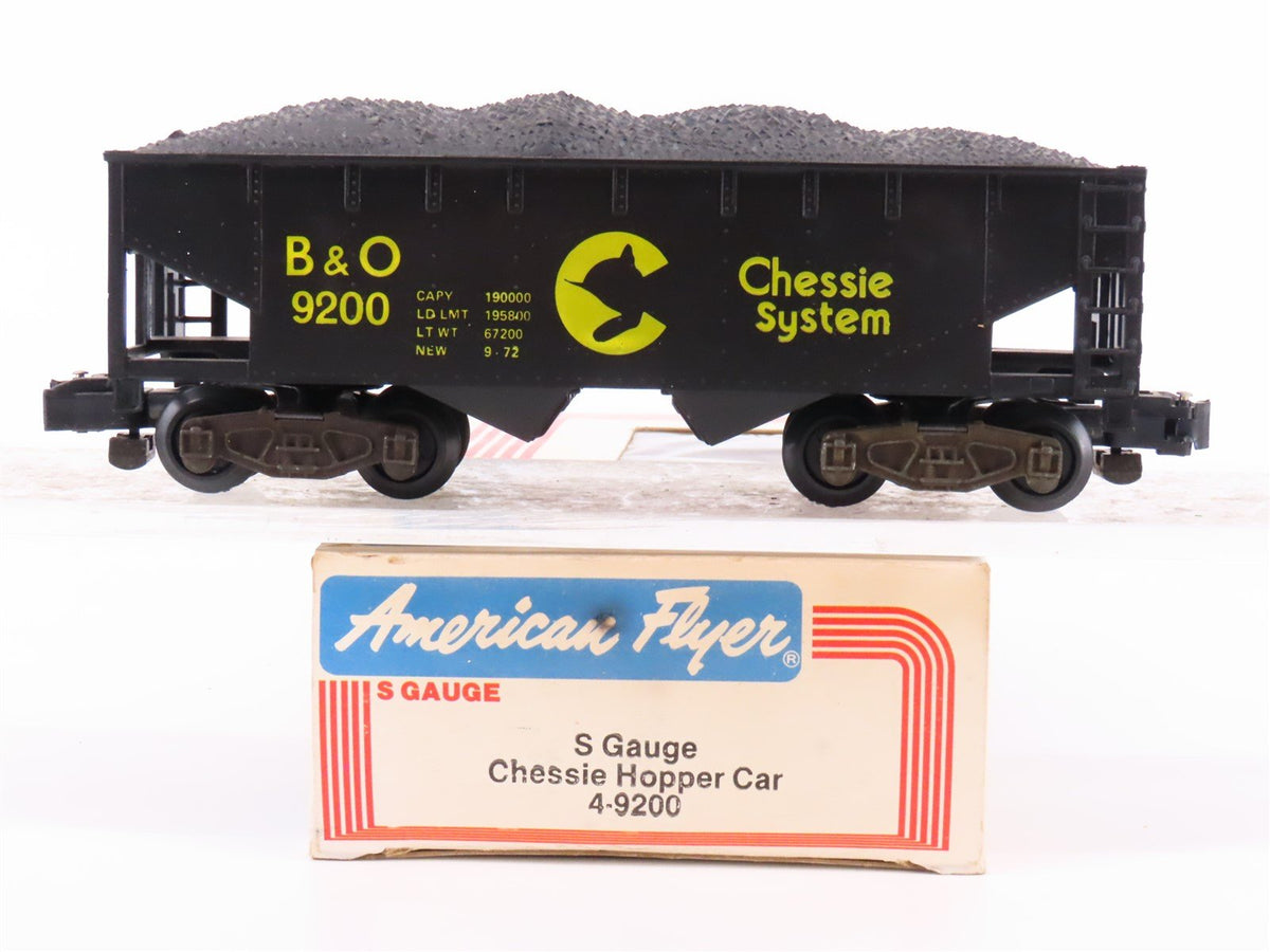 S Scale American Flyer 4-9200 B&amp;O Chessie System Open Hopper Car #9200