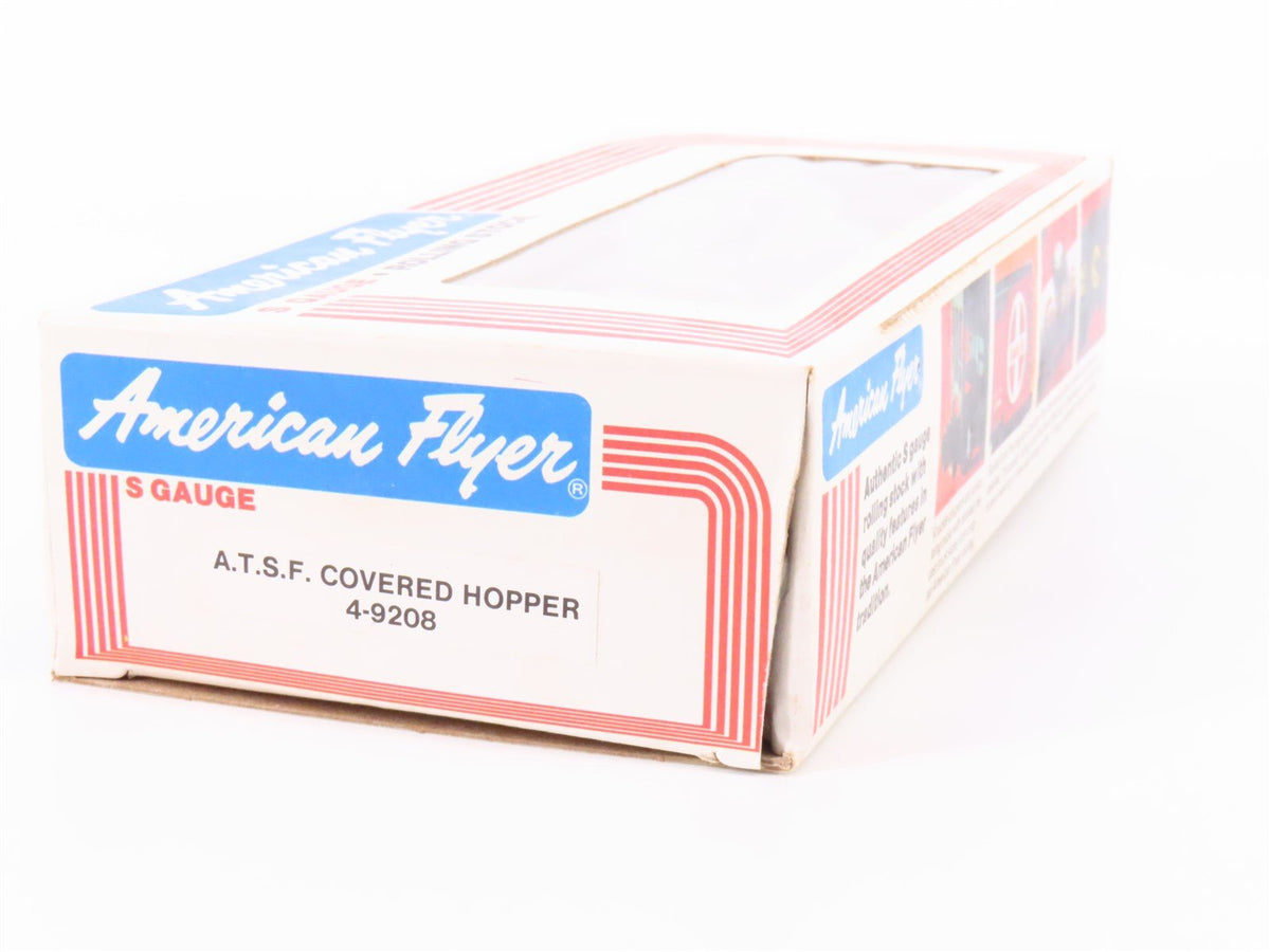 S Scale American Flyer 4-9208 ATSF Santa Fe Covered Hopper Car #9208