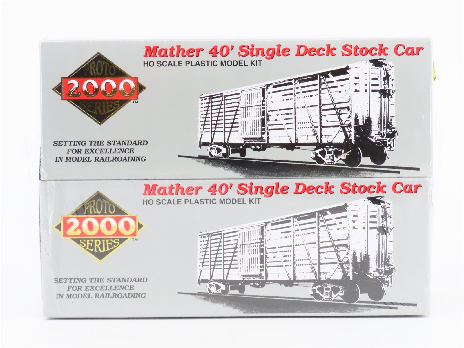 HO Scale PROTO 2000 Kit #21199 B&O Baltimore & Ohio 40' Stock Car 4-Pack Sealed