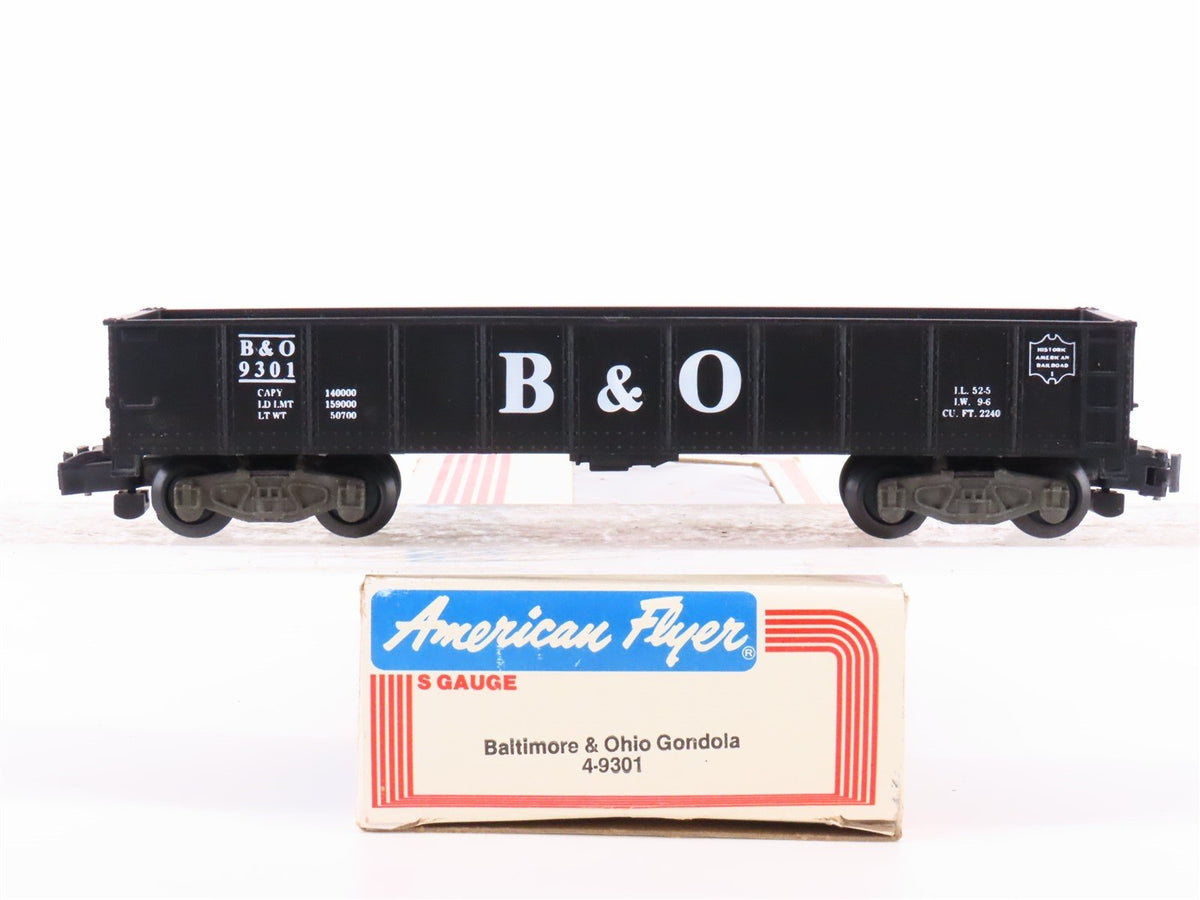 S Scale American Flyer 4-9301 B&amp;O Baltimore &amp; Ohio Gondola Car #9301