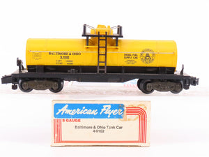 S Scale American Flyer 4-9102 B&O Baltimore & Ohio Single Dome Tankcar #X9102