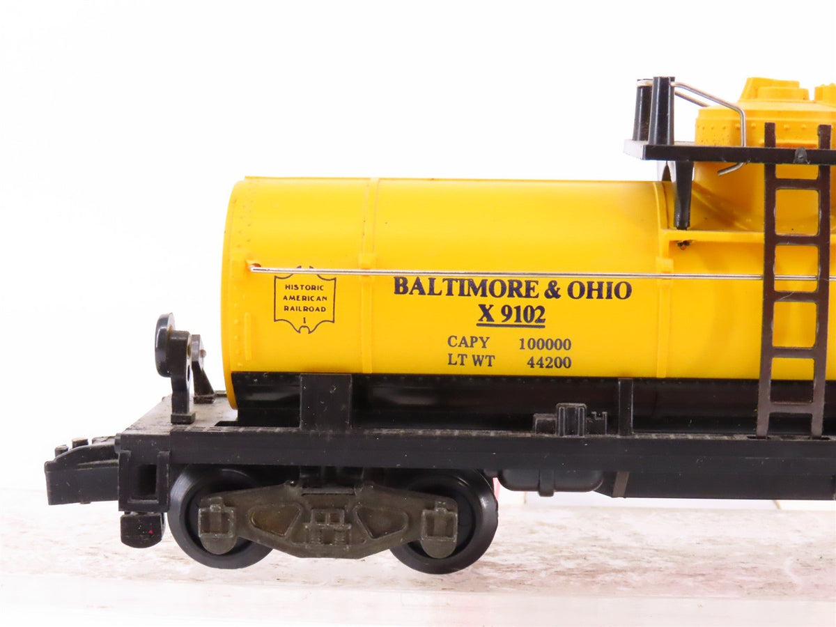 S Scale American Flyer 4-9102 B&amp;O Baltimore &amp; Ohio Single Dome Tankcar #X9102