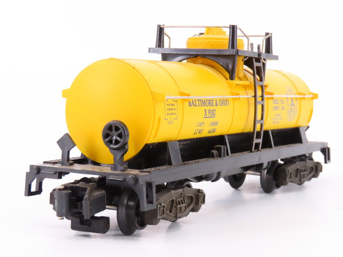 S Scale American Flyer 4-9102 B&amp;O Baltimore &amp; Ohio Single Dome Tankcar #X9102