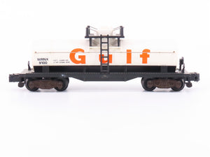 S Scale American Flyer 4-9100 WRNX Gulf Oil Single Dome Tankcar #9100