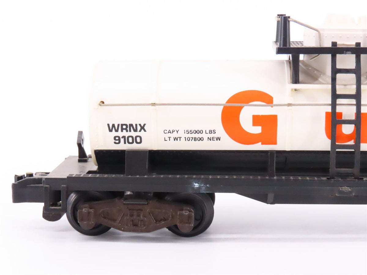 S Scale American Flyer 4-9100 WRNX Gulf Oil Single Dome Tankcar #9100