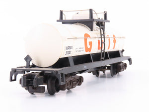 S Scale American Flyer 4-9100 WRNX Gulf Oil Single Dome Tankcar #9100