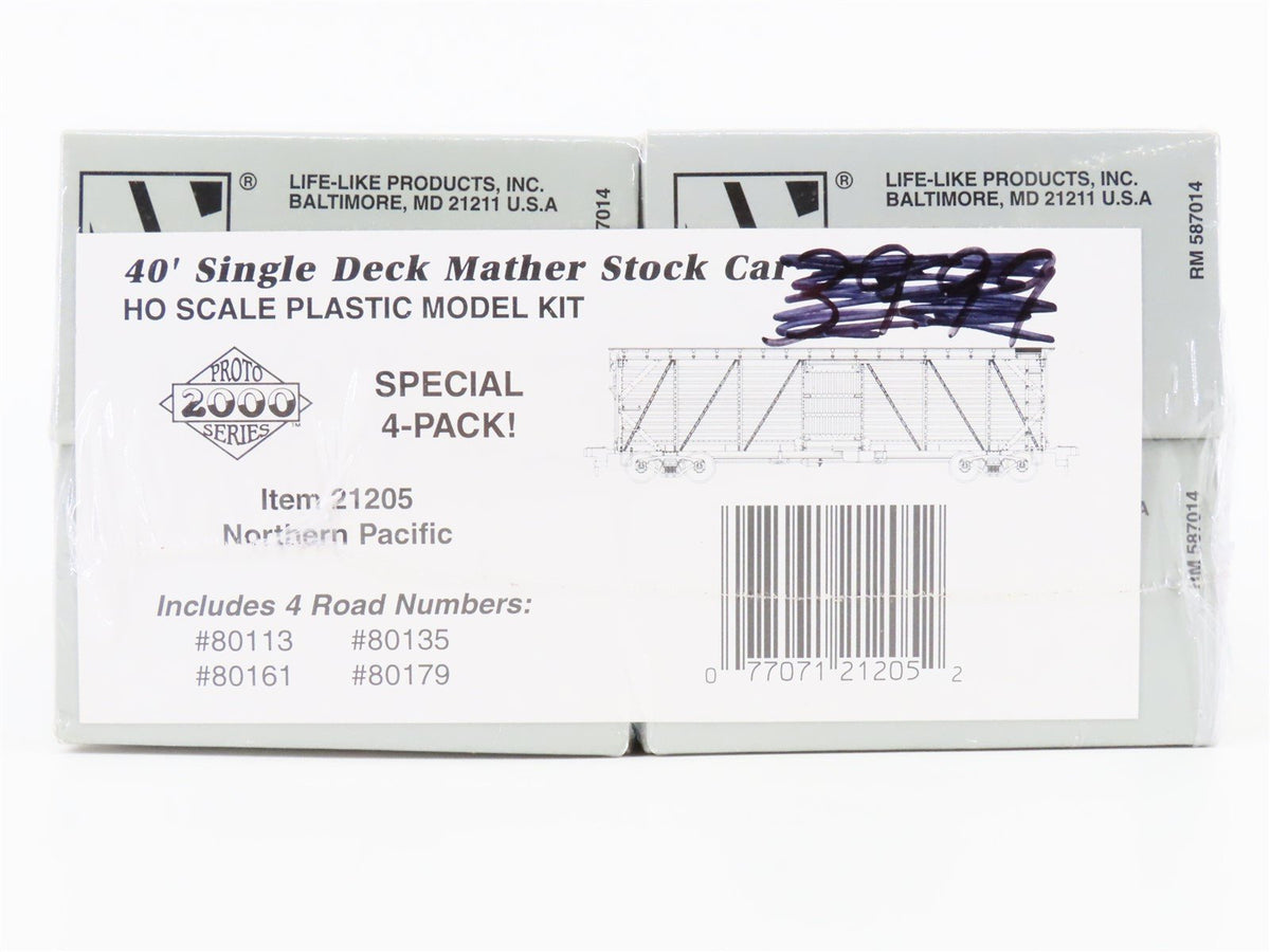 HO Scale PROTO 2000 Kit #21205 NP Northern Pacific 40&#39; Stock Car 4-Pack Sealed