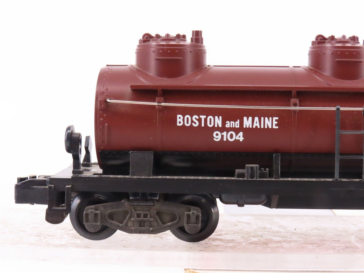 S Scale American Flyer 4-9104 B&amp;M Boston &amp; Maine 3 Dome Tankcar #9104