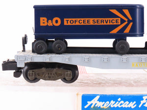 S Scale American Flyer 4-9000 B&O Railway Flatcar #9000 w2 B&O Trailers