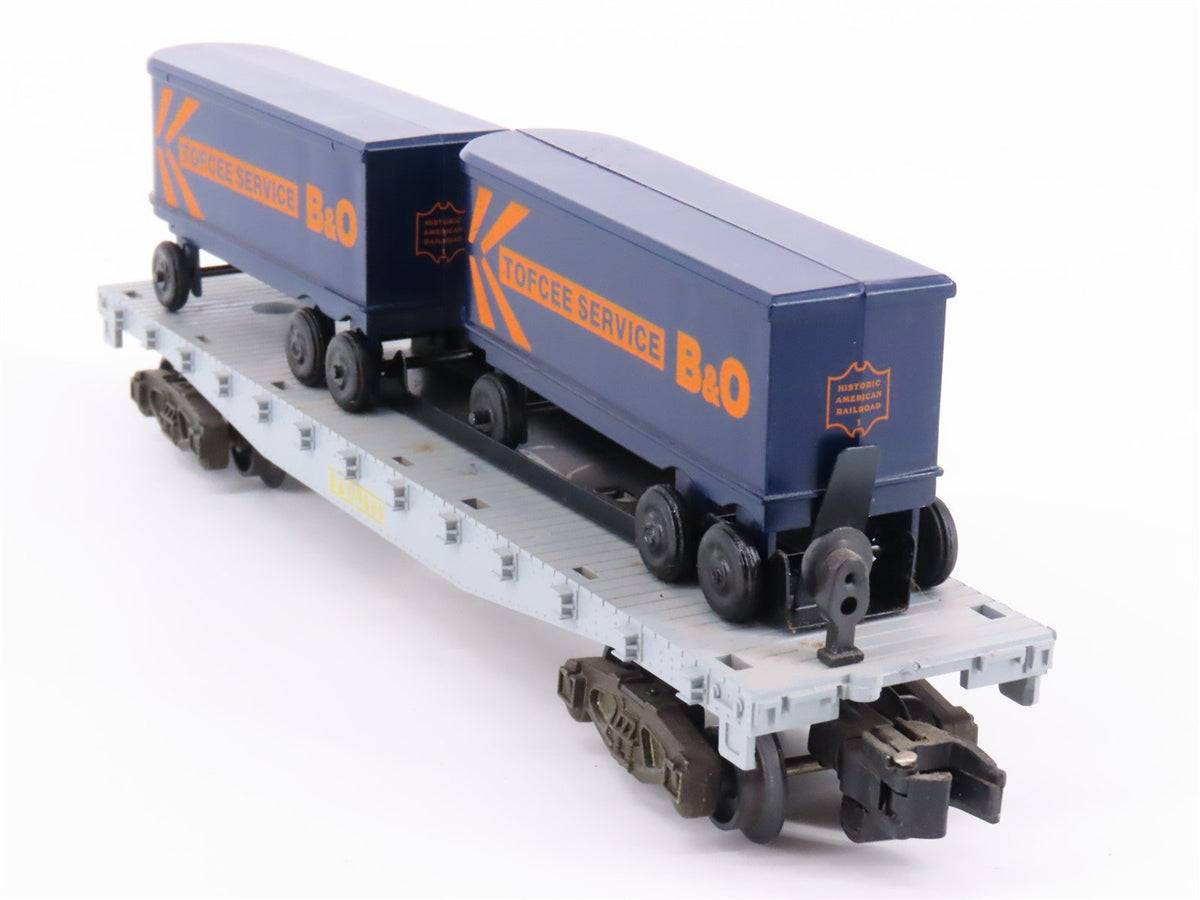 S Scale American Flyer 4-9000 B&amp;O Railway Flatcar #9000 w2 B&amp;O Trailers