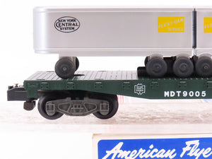 S Scale American Flyer 4-9005 MDT NYC Railway Flatcar #9005 w/ 2 NYC Vans