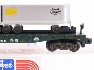 S Scale American Flyer 4-9005 MDT NYC Railway Flatcar #9005 w/ 2 NYC Vans