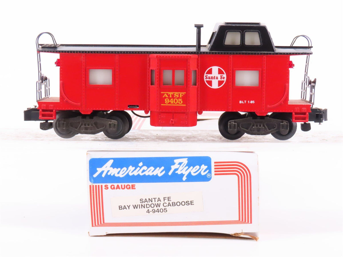 S Scale American Flyer 4-9405 ATSF Santa Fe Lighted Caboose #9405