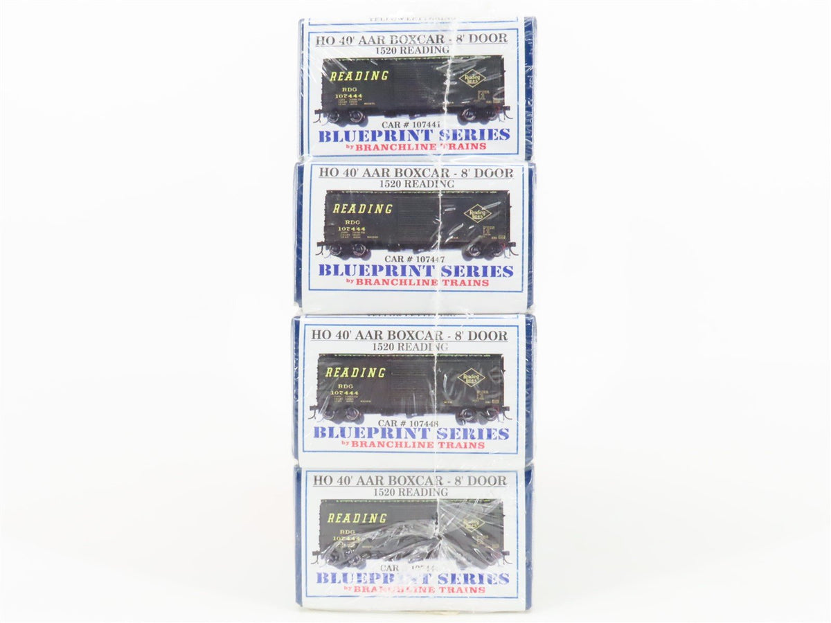 HO Branchline Blueprint Series Kits #1520 RDG Reading Box Car 4-Pack - Sealed