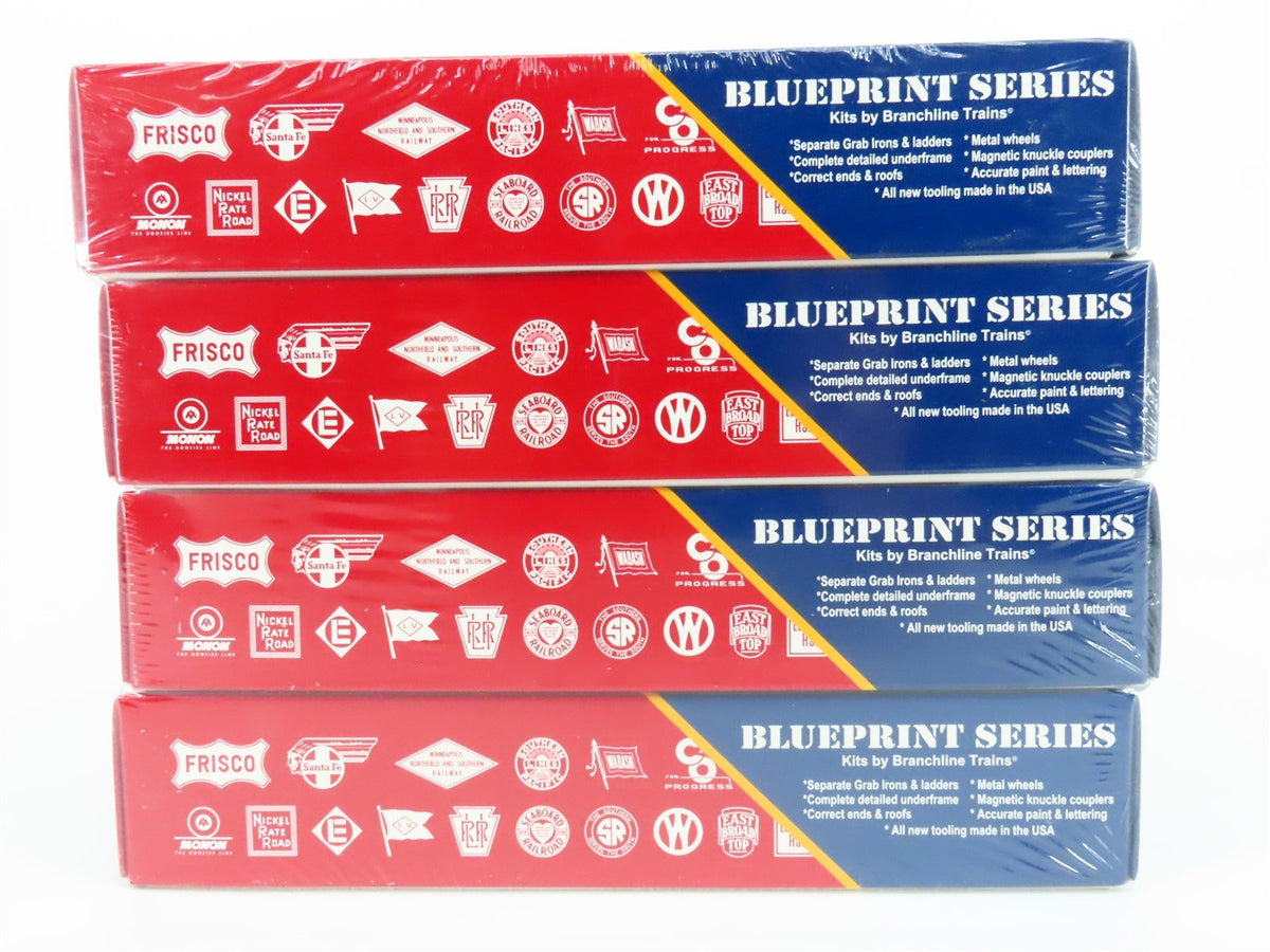 HO Branchline Blueprint Series Kits #1520 RDG Reading Box Car 4-Pack - Sealed