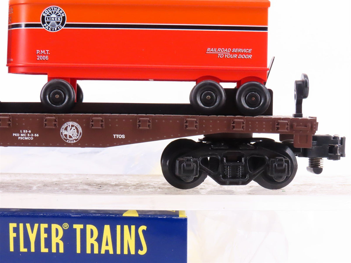 S Scale American Flyer 6-48246 SP Railway TTOS 2006 Flatcar #26606 w/Trailers