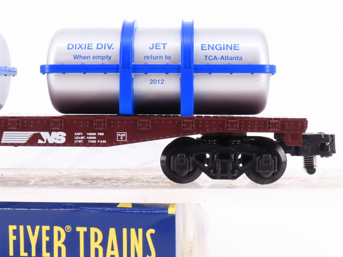 S Scale American Flyer 6-48297 NS Railway TTOS 2012 Flatcar #48297 w/Engines