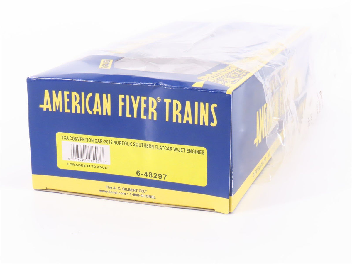 S Scale American Flyer 6-48297 NS Railway TTOS 2012 Flatcar #48297 w/Engines