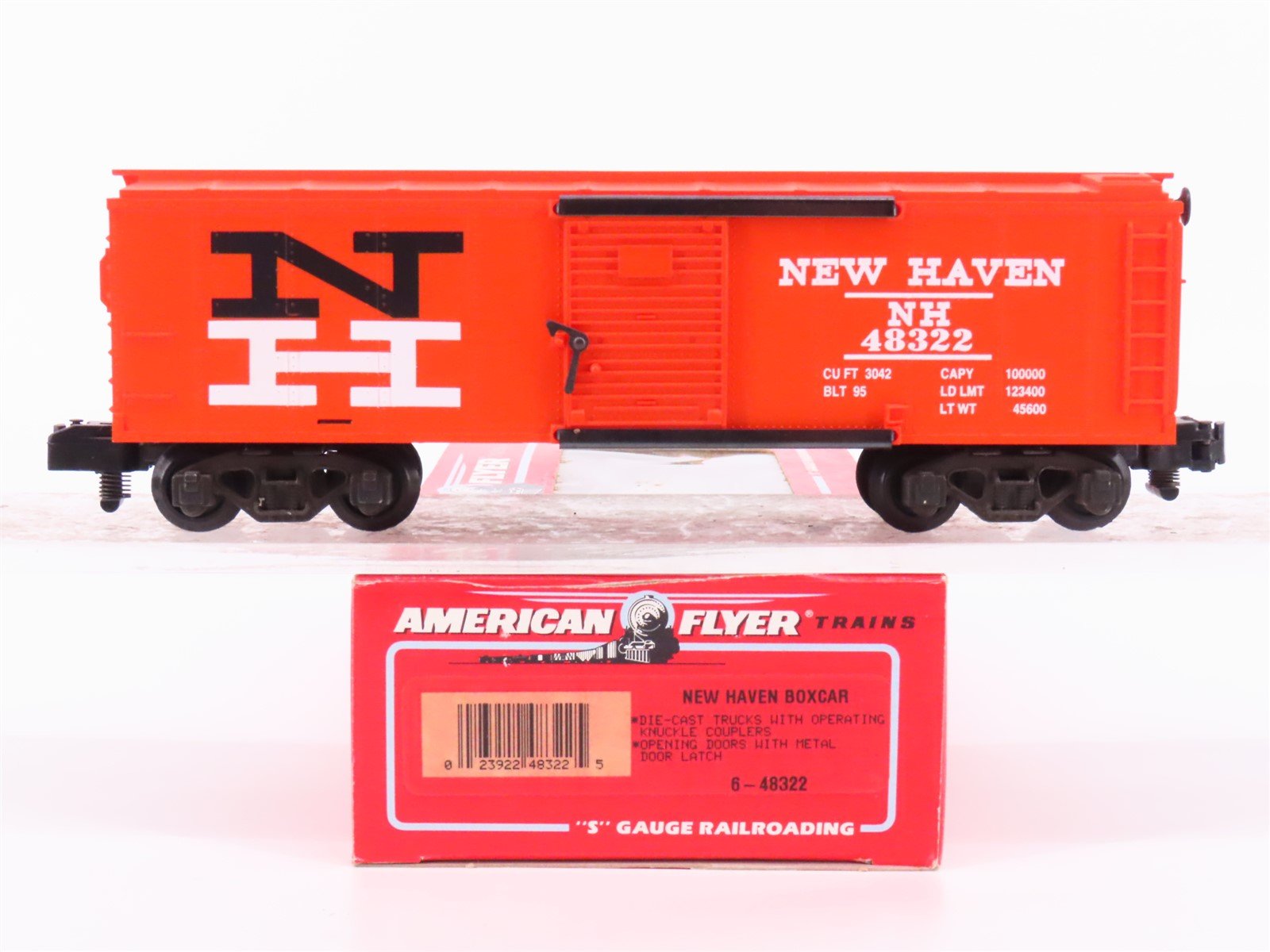 S Scale American Flyer 6-48322 NH New Haven Single Door Box Car #48322