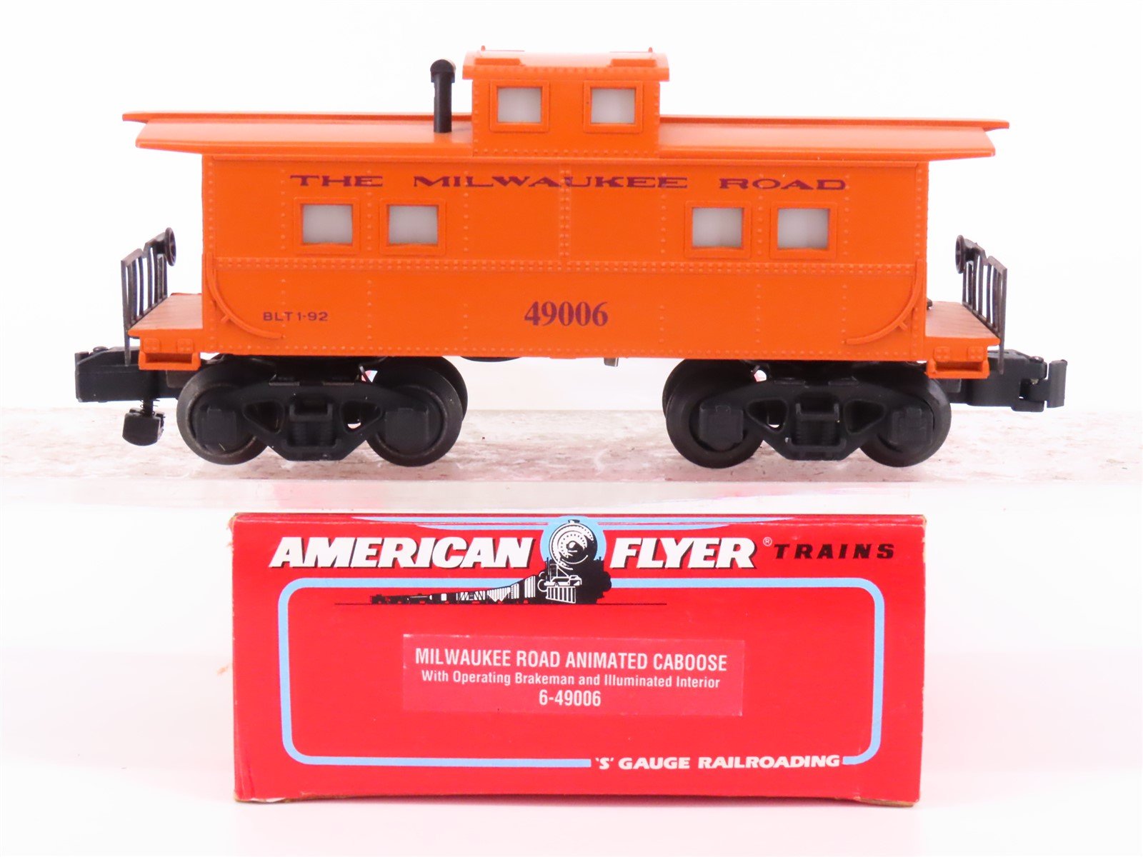 S Scale American Flyer 6-49006 MILW Milwaukee Caboose #49006 Animated & Lighted