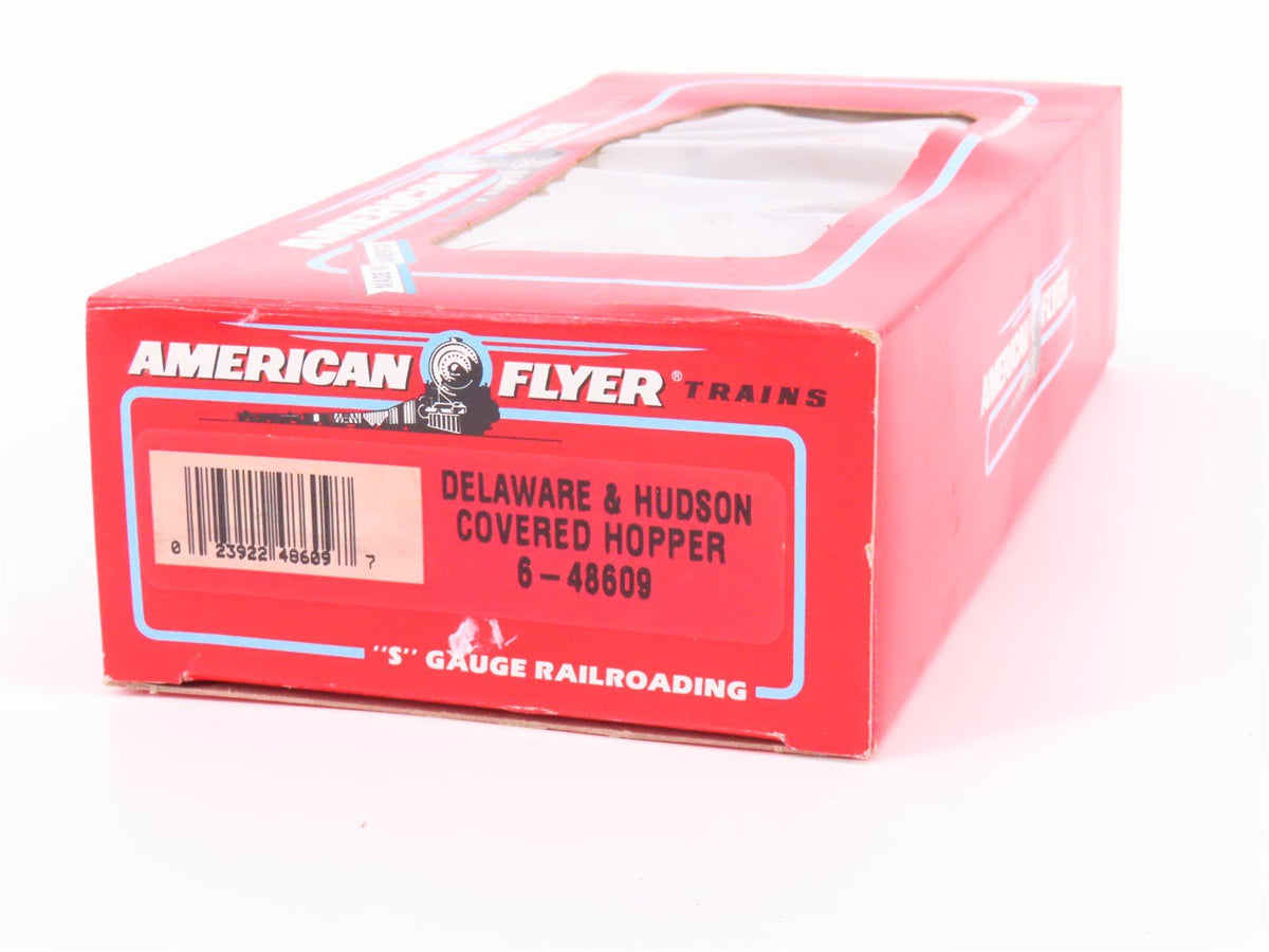 S Scale American Flyer 6-48609 D&amp;H Delaware &amp; Hudson 2-Bay Covered Hopper #8609