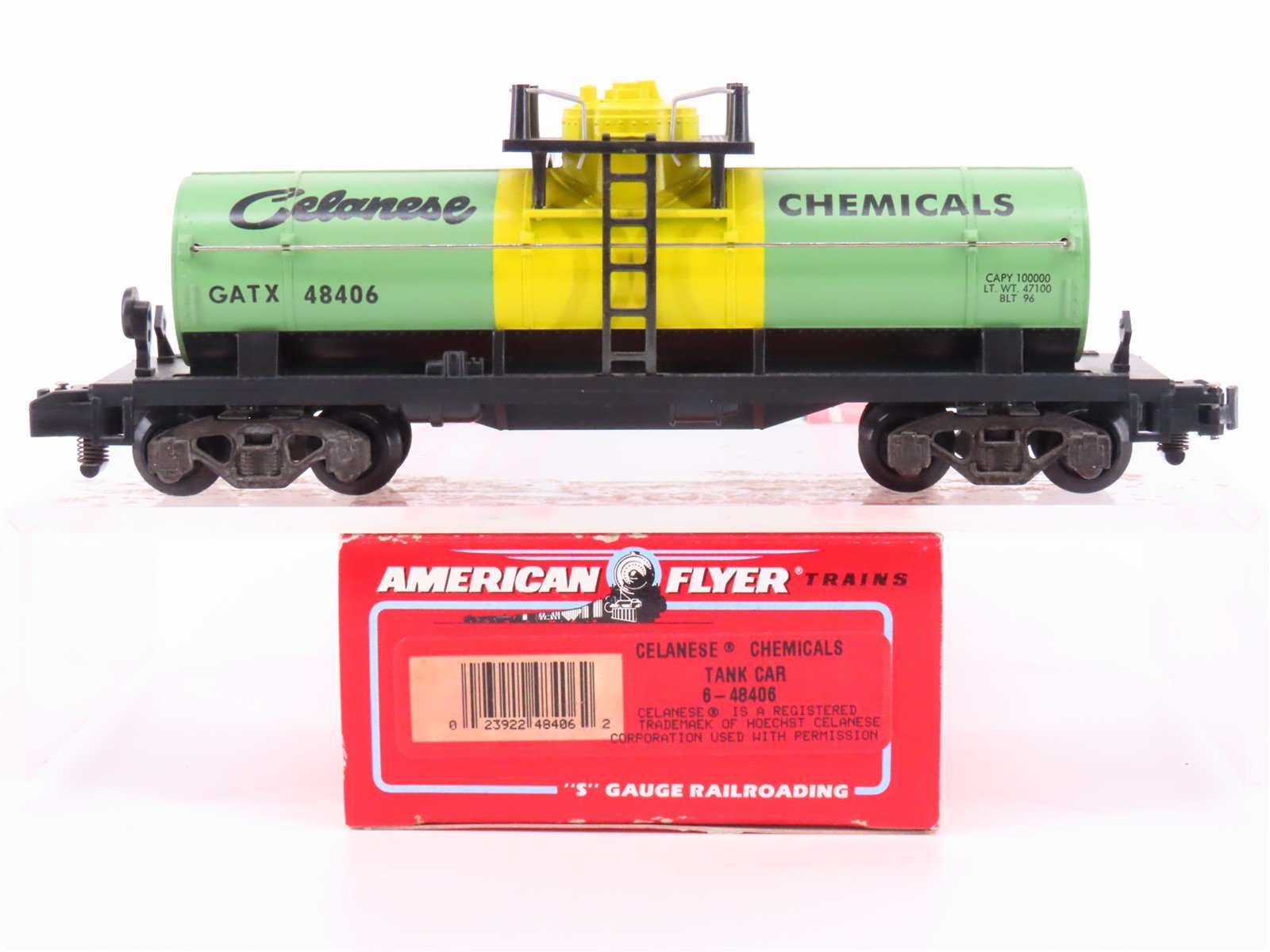 S Scale American Flyer 6-48406 GATX Celanese Chemicals Tank Car #48406