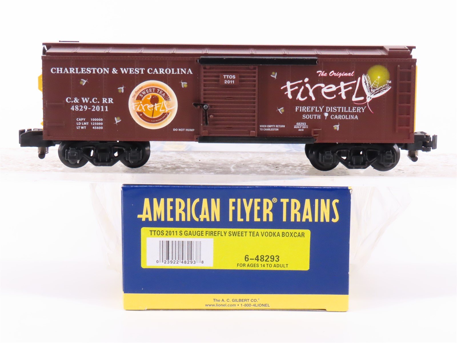 S Scale American Flyer 6-48293 CWC Railway TTOS 2011 Firefly Boxcar #4829-2011