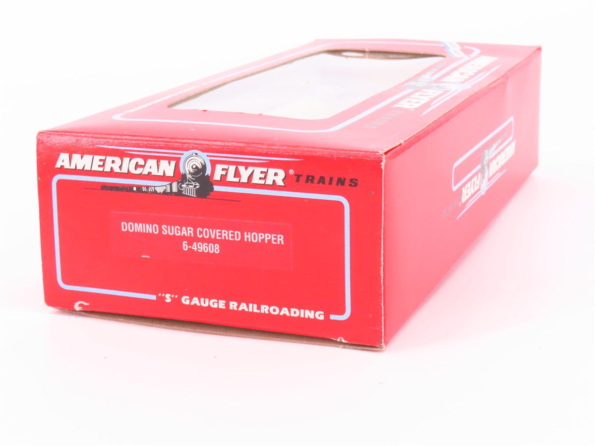 S Scale American Flyer 6-49608 ASRX Domino Sugars 2-Bay Covered Hopper #49608