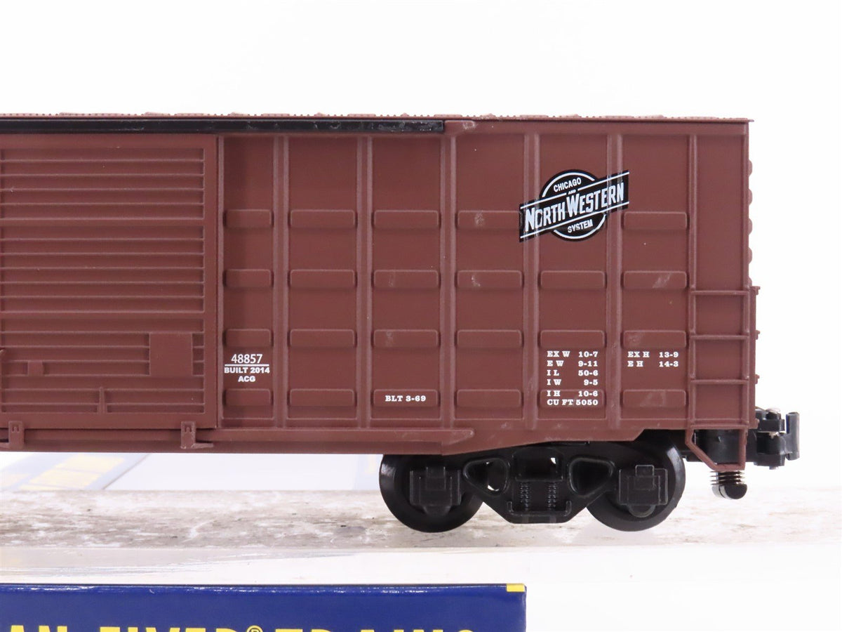 S Scale American Flyer 6-48857 CNW Railway 40&quot; Waffle Sided Boxcar #161013