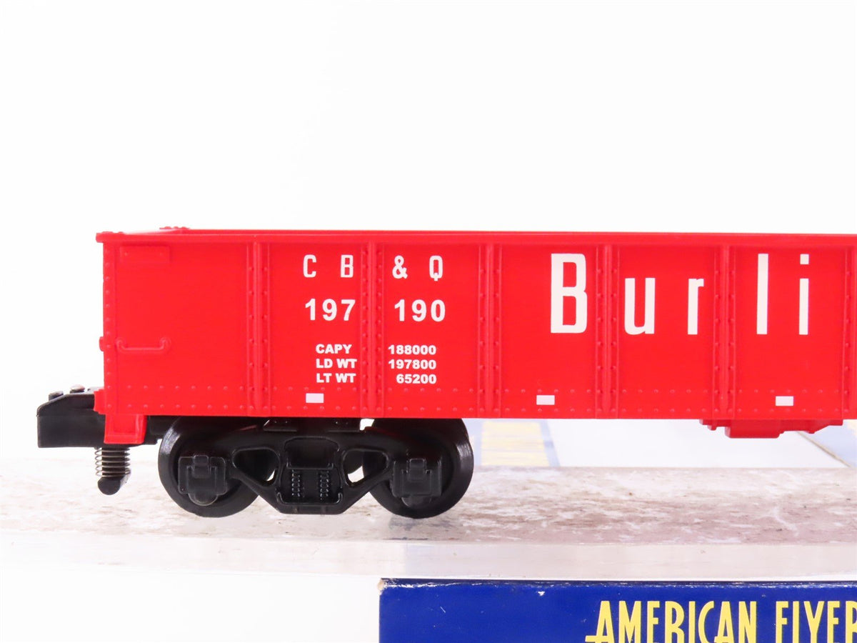 S Scale American Flyer 6-48525 CBQ Burlington Route Gondola #197190 w/Load