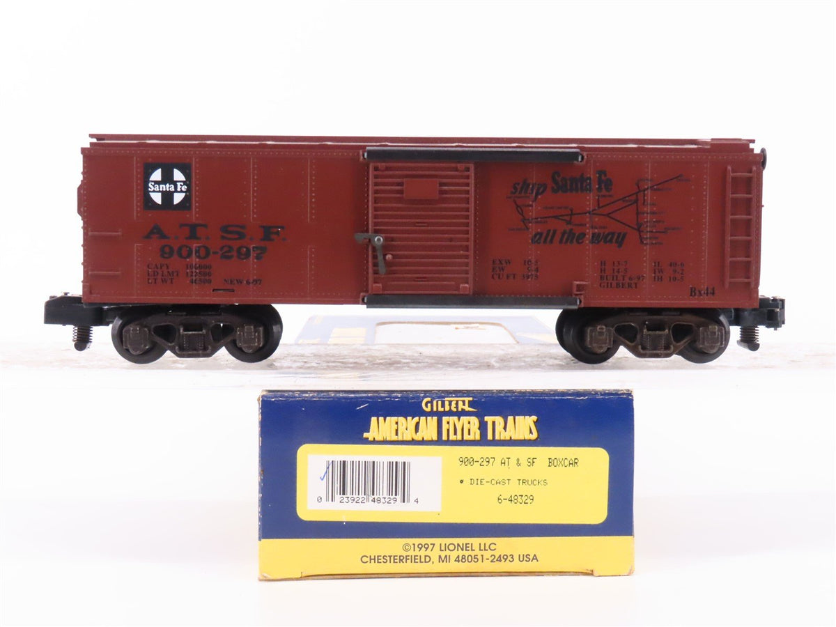 S Scale American Flyer 6-48329 ATSF Santa Fe Boxcar #900-297