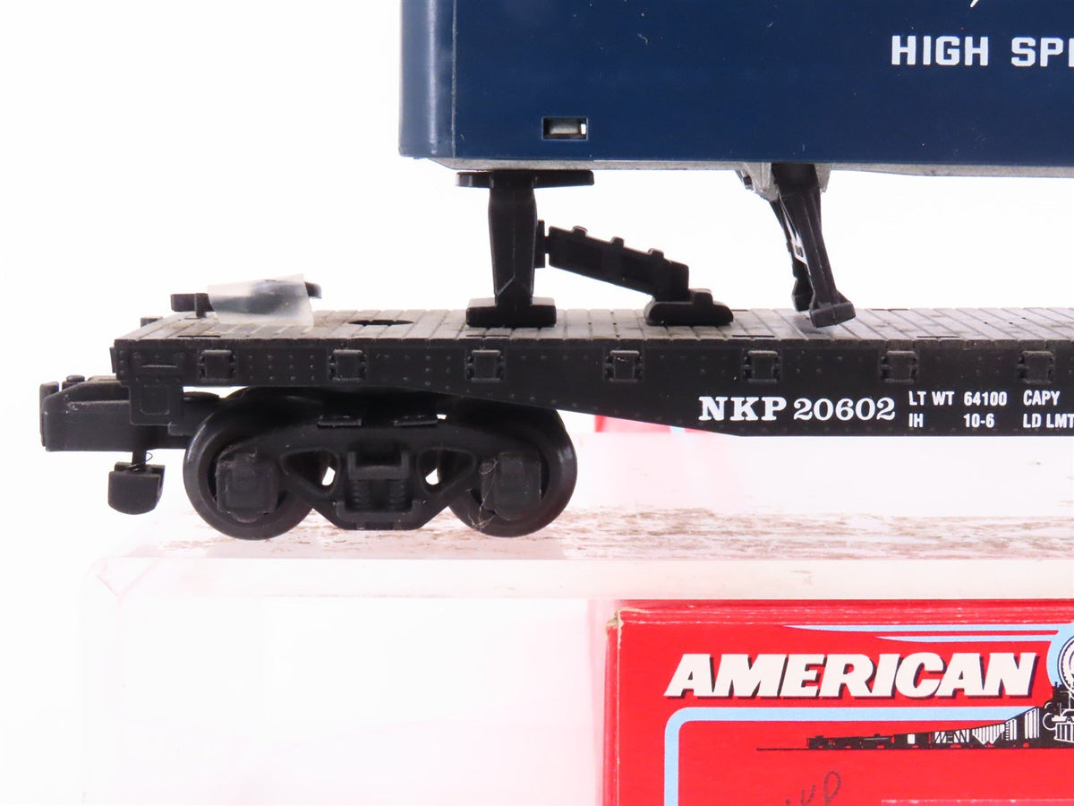 S American Flyer 6-48479 NASG NKP Nickel Plate Road Flat Car #20602 w/ Trailer