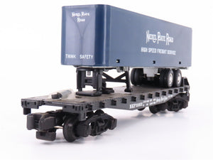 S American Flyer 6-48479 NASG NKP Nickel Plate Road Flat Car #20602 w/ Trailer