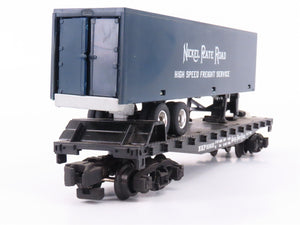 S American Flyer 6-48479 NASG NKP Nickel Plate Road Flat Car #20602 w/ Trailer