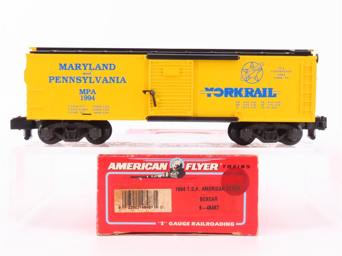 S American Flyer 6-48467 TCA 1994 MPA Maryland &amp; Pennsylvania Box Car #1994