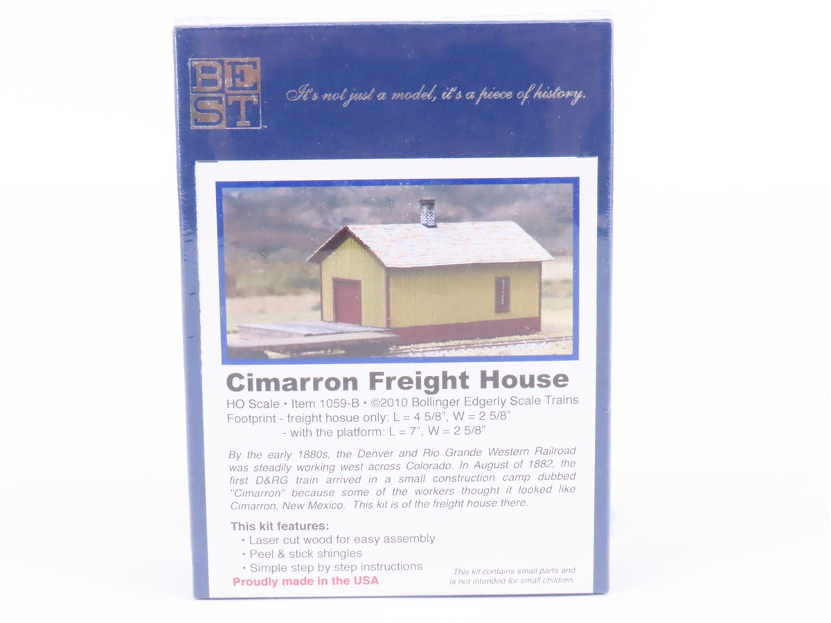 HO 1/87 Scale BEST Kit #1059-B D&amp;RGW Cimarron Freight House - SEALED