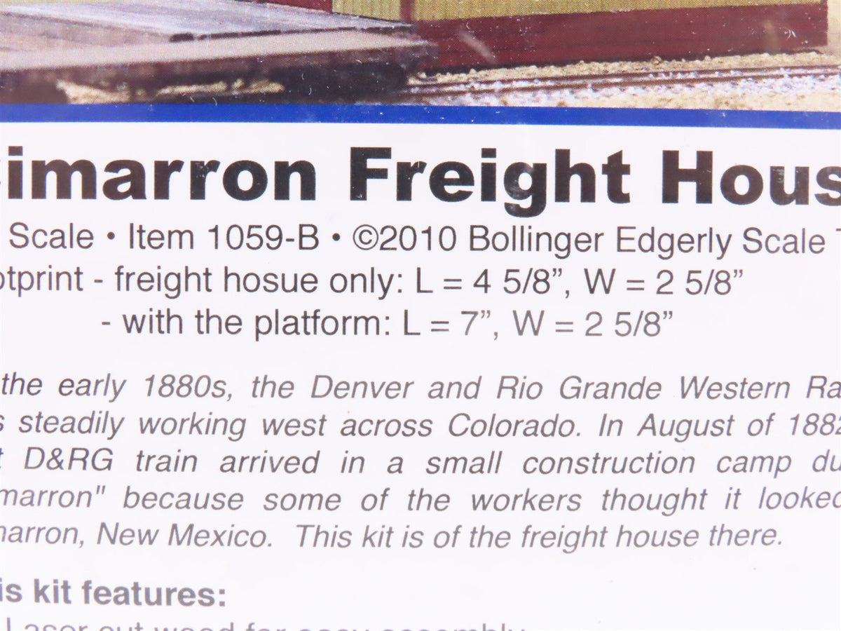 HO 1/87 Scale BEST Kit #1059-B D&amp;RGW Cimarron Freight House - SEALED