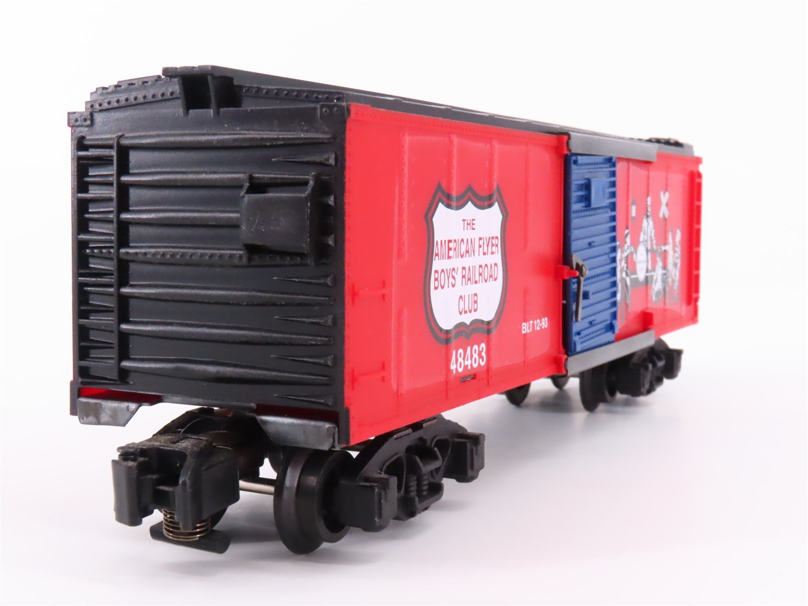 S Scale American Flyer 6-48483 Boy's Railroad Club Single Door Box Car #48483