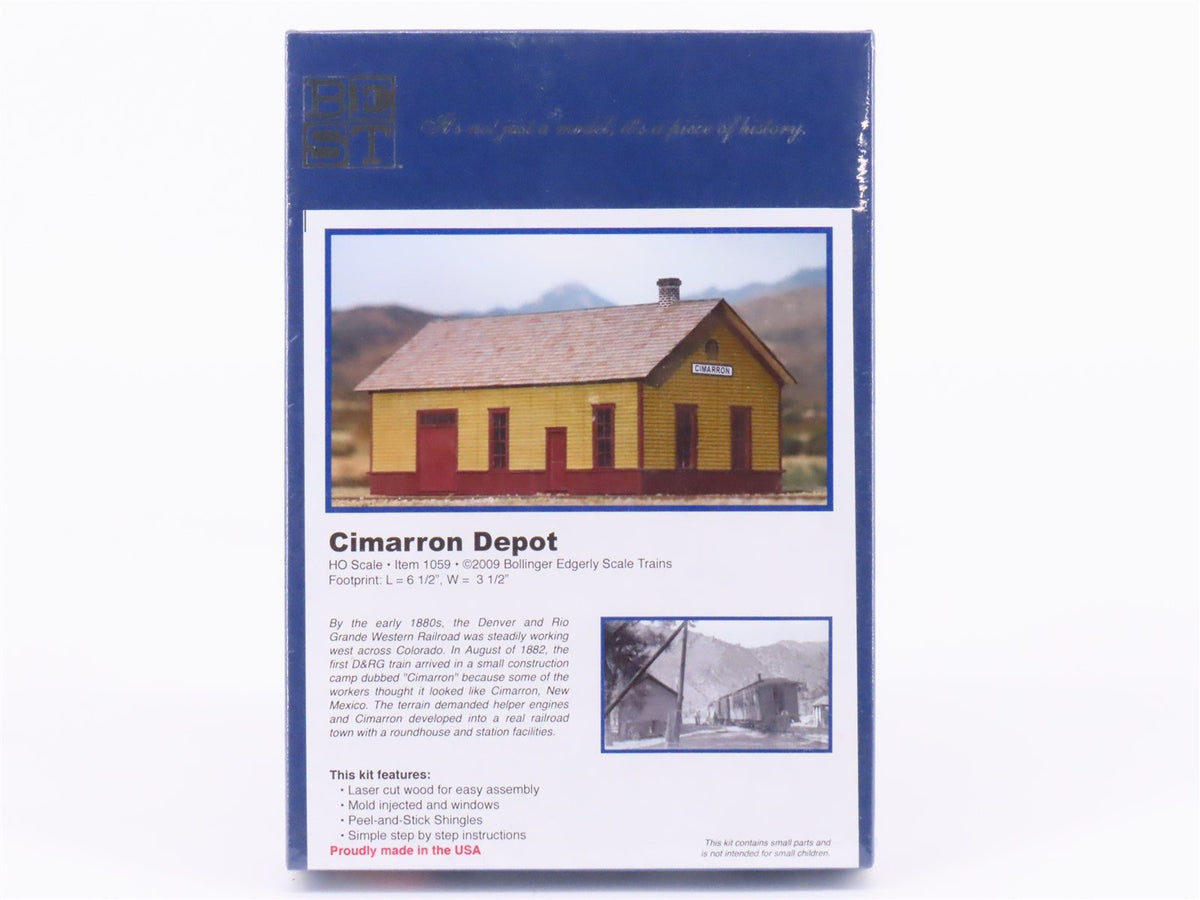 HO Scale BEST Kit #1059 Denver &amp; Rio Grande Western Cimarron Depot - SEALED