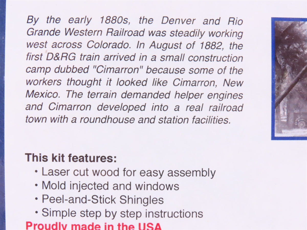 HO Scale BEST Kit #1059 Denver &amp; Rio Grande Western Cimarron Depot - SEALED