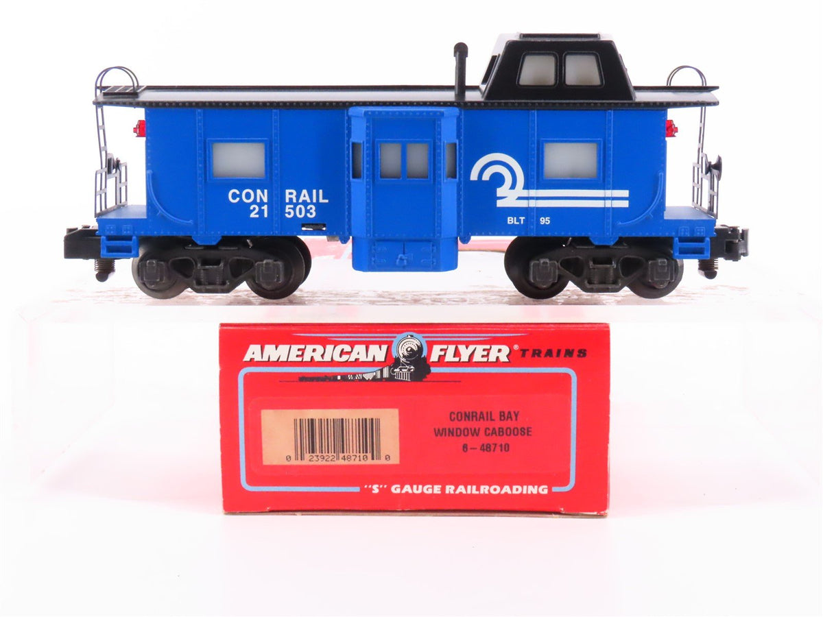 S Scale American Flyer 6-48710 CR Conrail Lighted Bay Window Caboose #21503