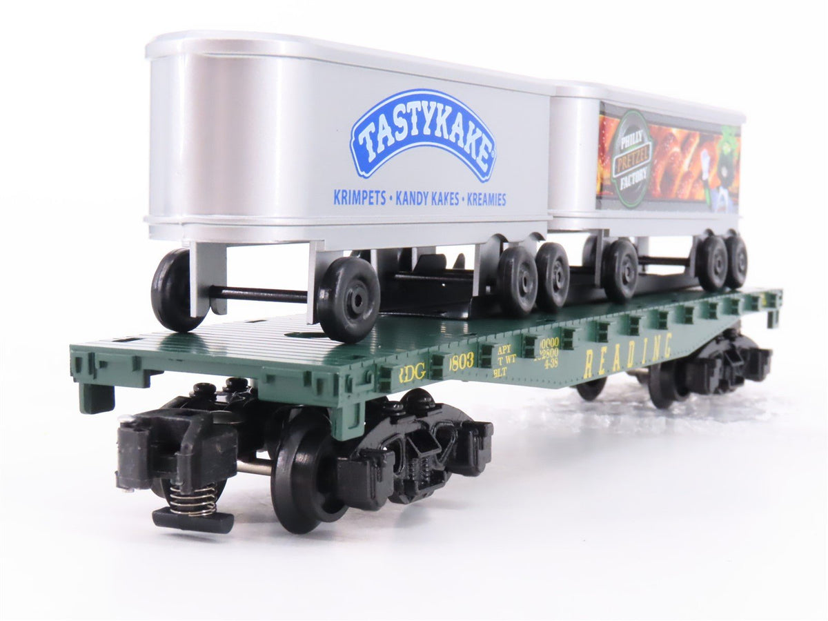 S Scale American Flyer 6-41006 TCA 2014 RDG Reading Flat Car #9803 w/ Trailers