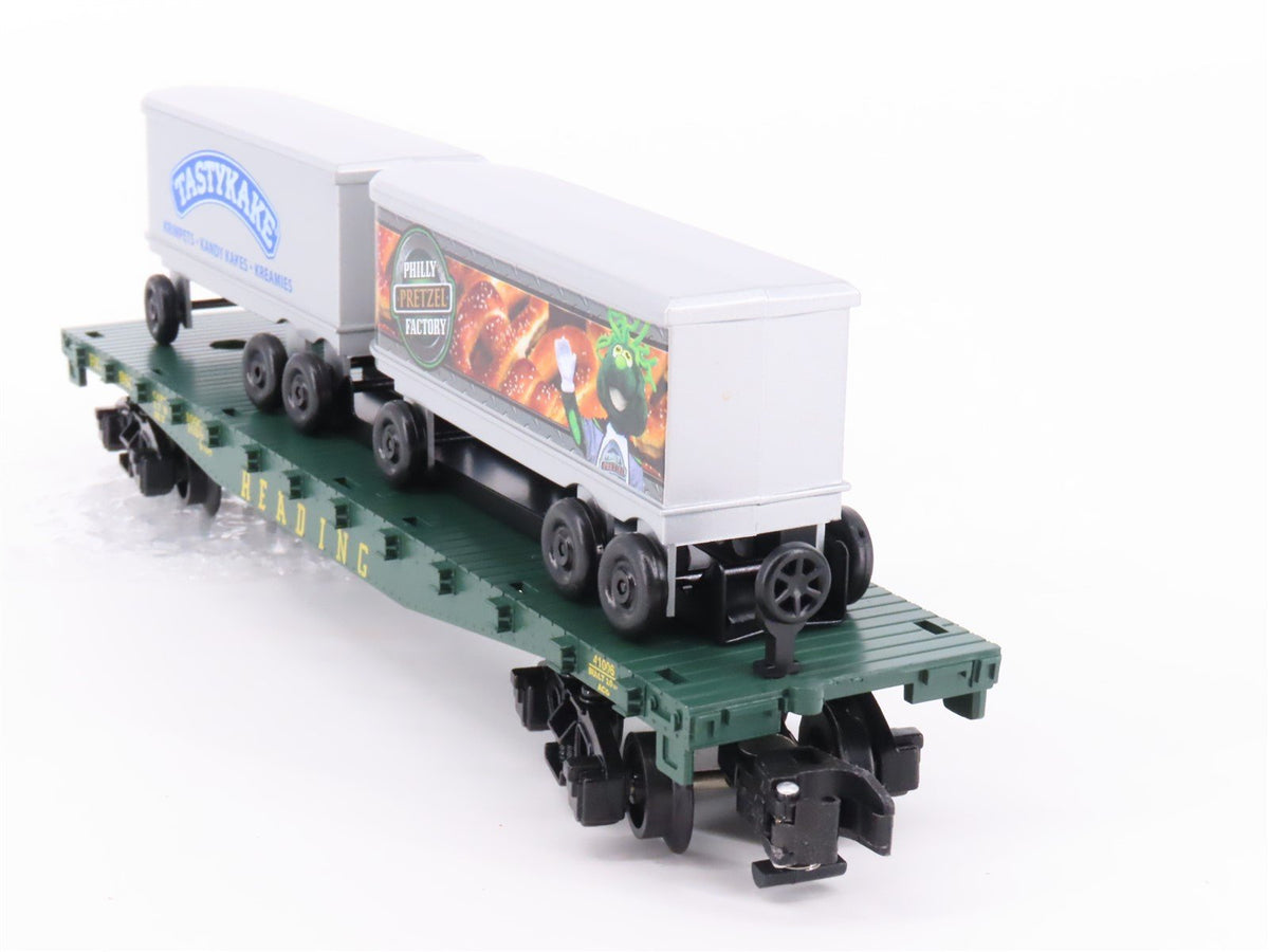 S Scale American Flyer 6-41006 TCA 2014 RDG Reading Flat Car #9803 w/ Trailers