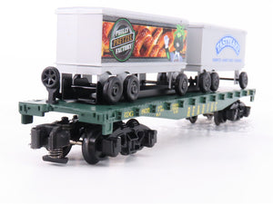 S Scale American Flyer 6-41006 TCA 2014 RDG Reading Flat Car #9803 w/ Trailers