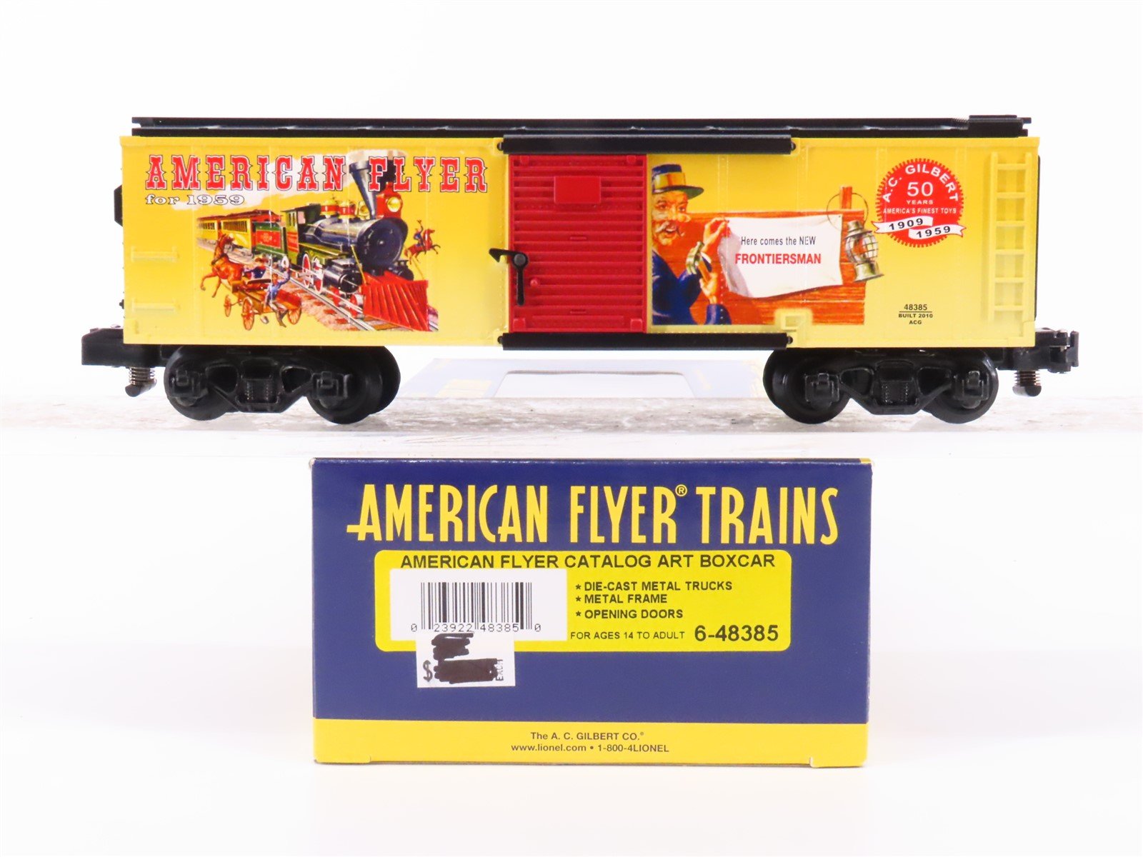 S Scale American Flyer 6-48385 American Flyer Catalog Art Boxcar