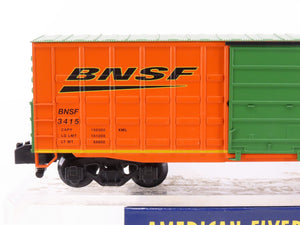 S Scale American Flyer 6-41021 NASG BNSF Railway Waffle Sided Box Car #3415